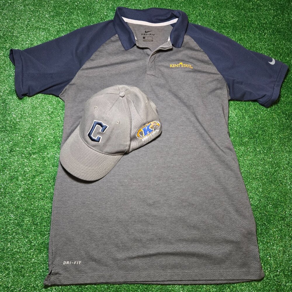 Kent State University Nike Golf Dri-Fit Men's Polo shirt plus hat